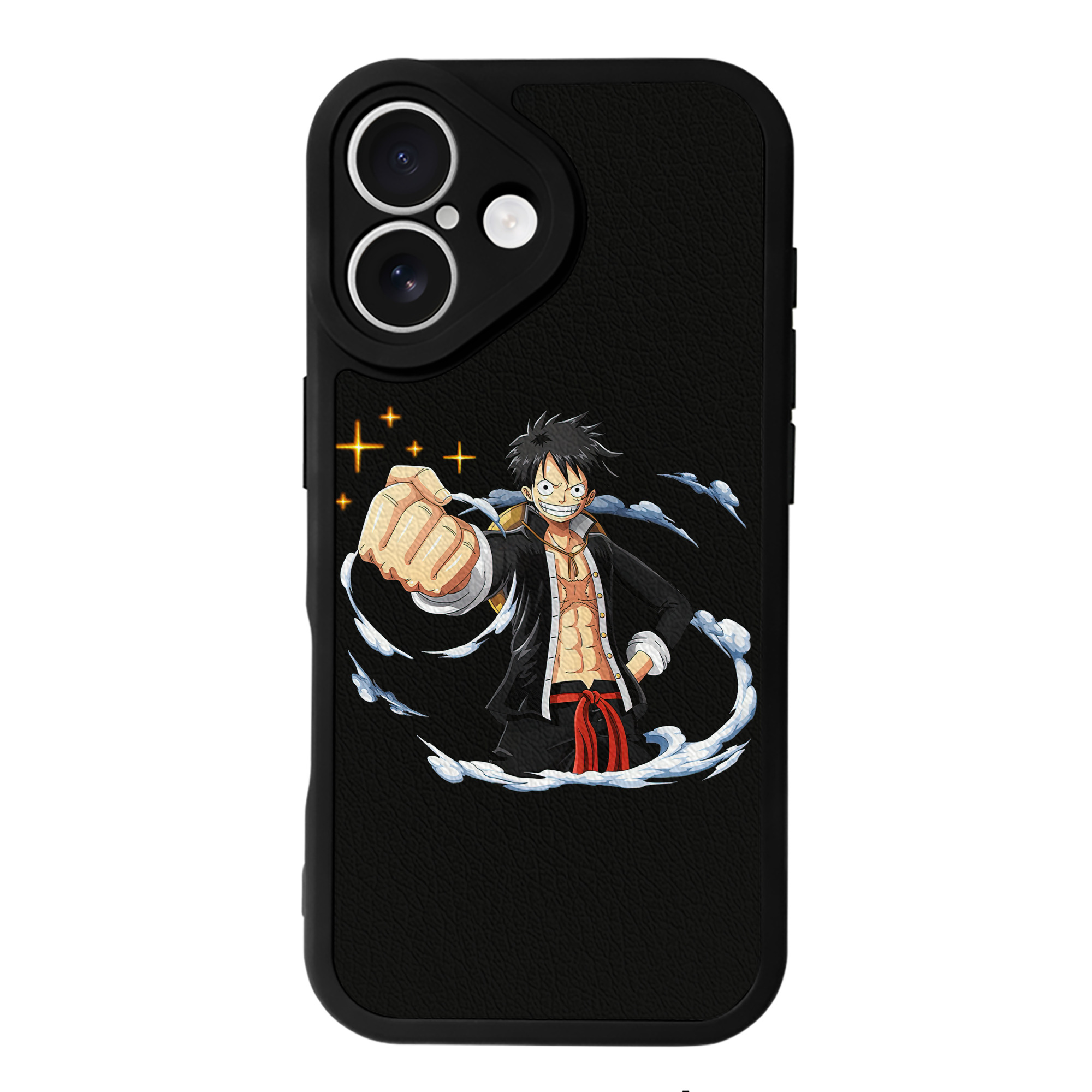 （画像用） ワンピース モンキー・D・ルフィ ONE PIECE Monkey D. Luffy 【iPhone 16シリーズ対応】シリコンスマホケース（レザー調） 材質：シリコン